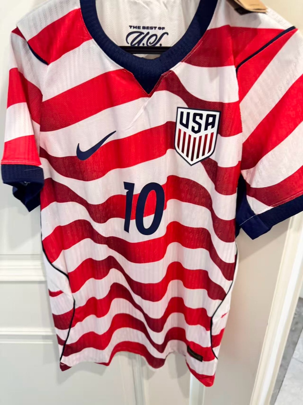Nike USA Red & White Men's Soccer Jersey #10